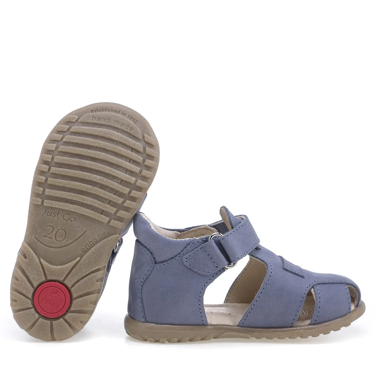 (2199-17) Emel blue closed sandals