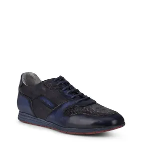 79KPBTV - Cuadra blue casual fashion phyton derby sneakers for men