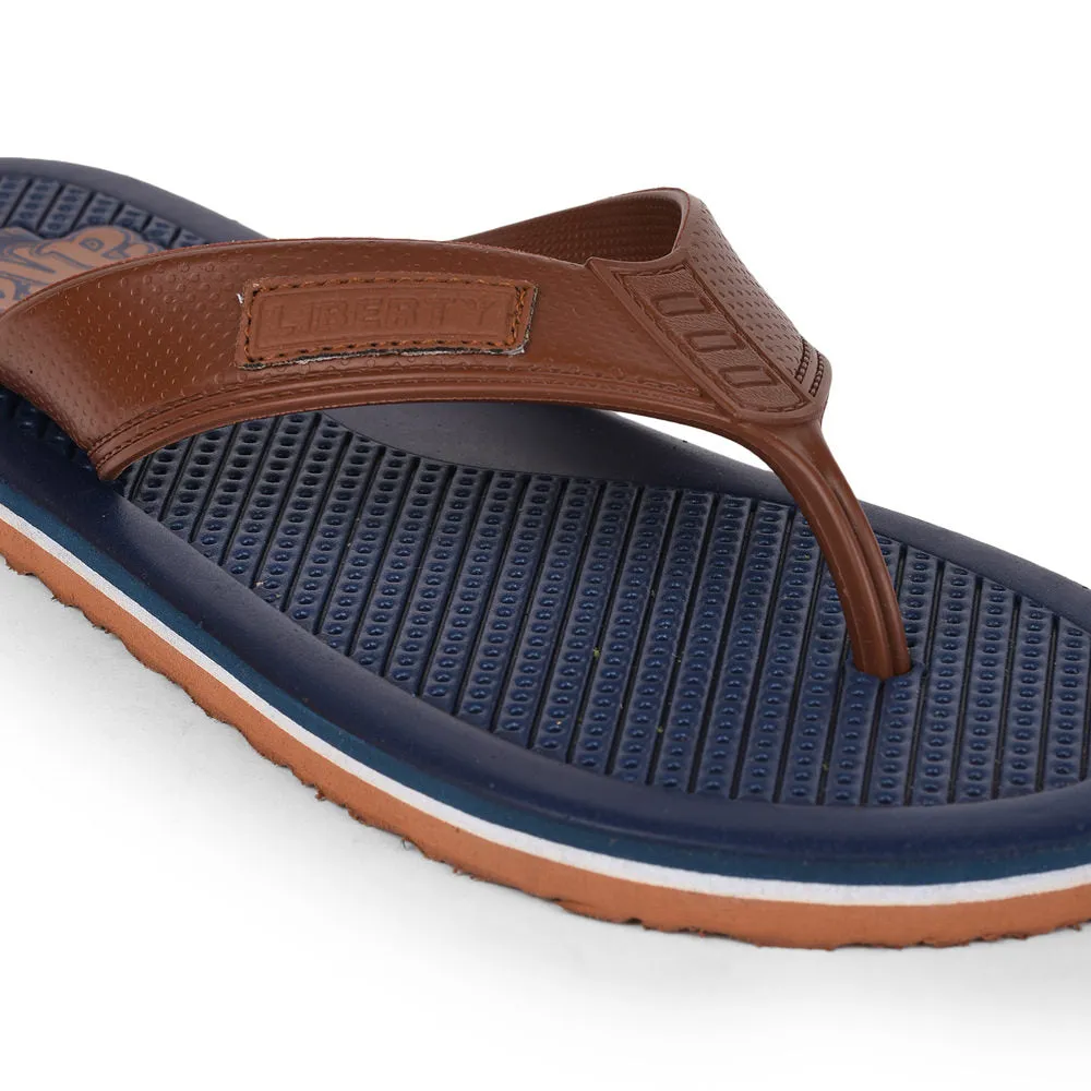 A-HA Casual Navy Blue Flip-Flops For Men HARRISON By Liberty