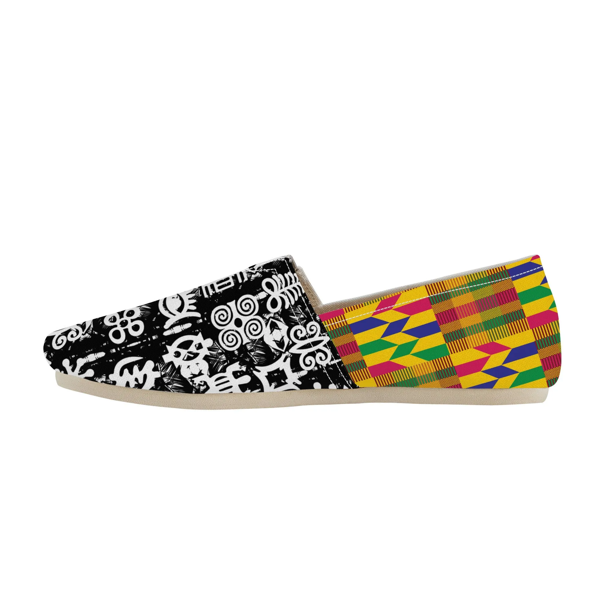 Adinkra Tuntumkasa-Kente Slip-on Canvas