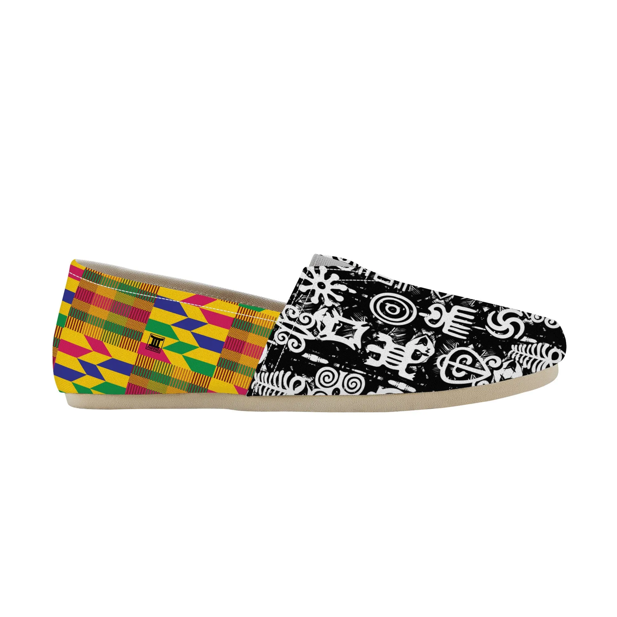 Adinkra Tuntumkasa-Kente Slip-on Canvas