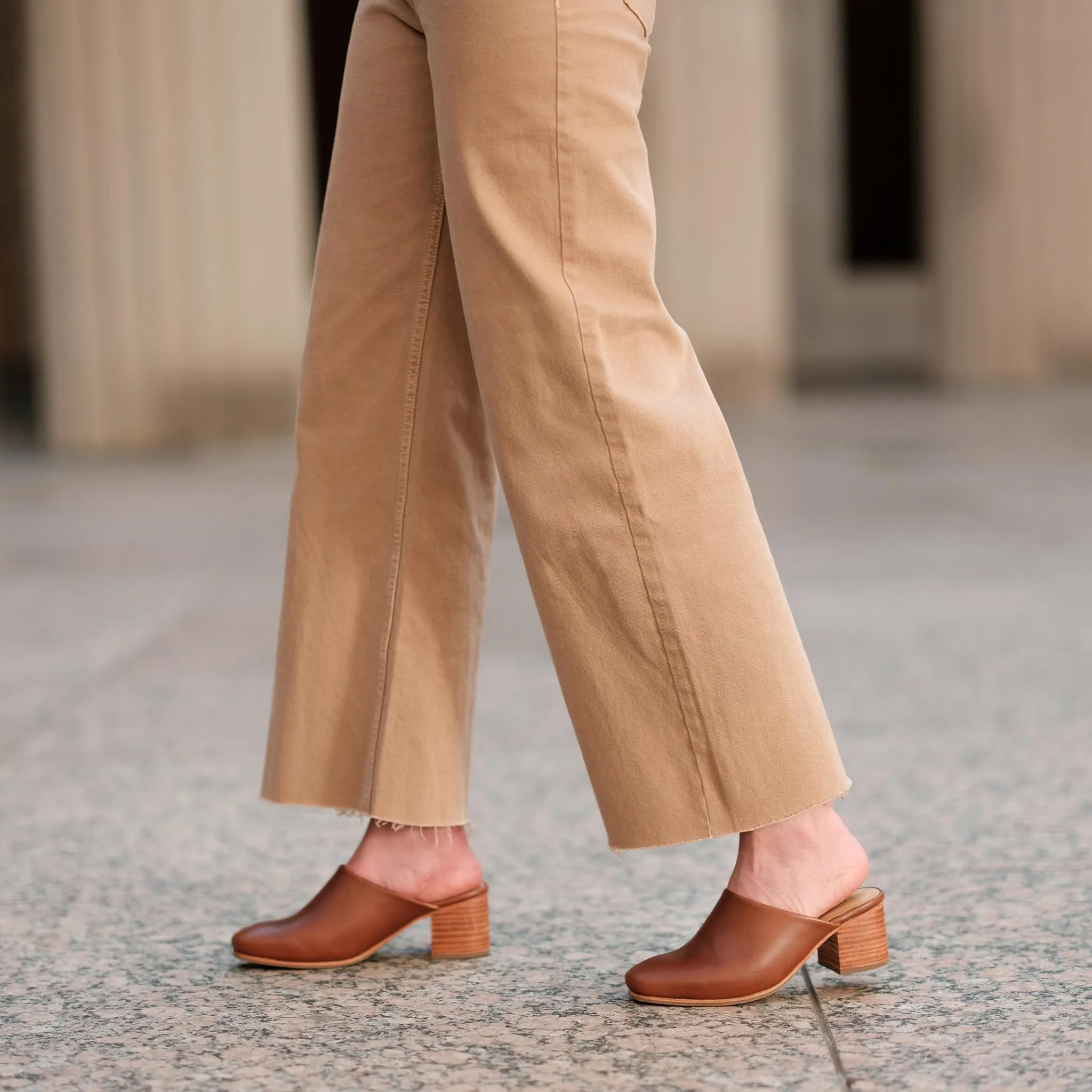 All-Day Heeled Mule Brandy