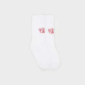 American Classic Socks (White/Red)