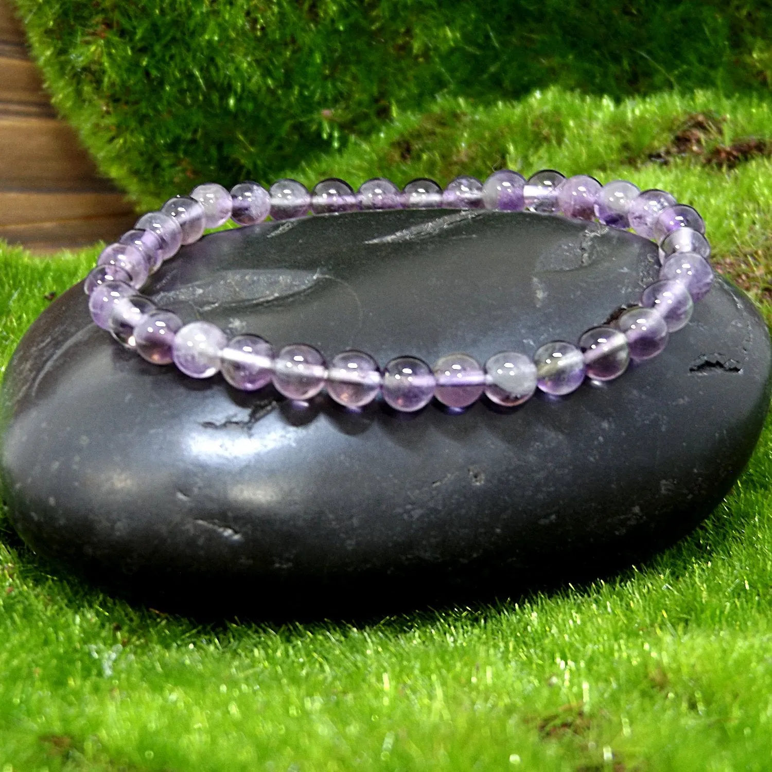 Amethyst Gemstone Healing Bracelet for Stress and Cravings