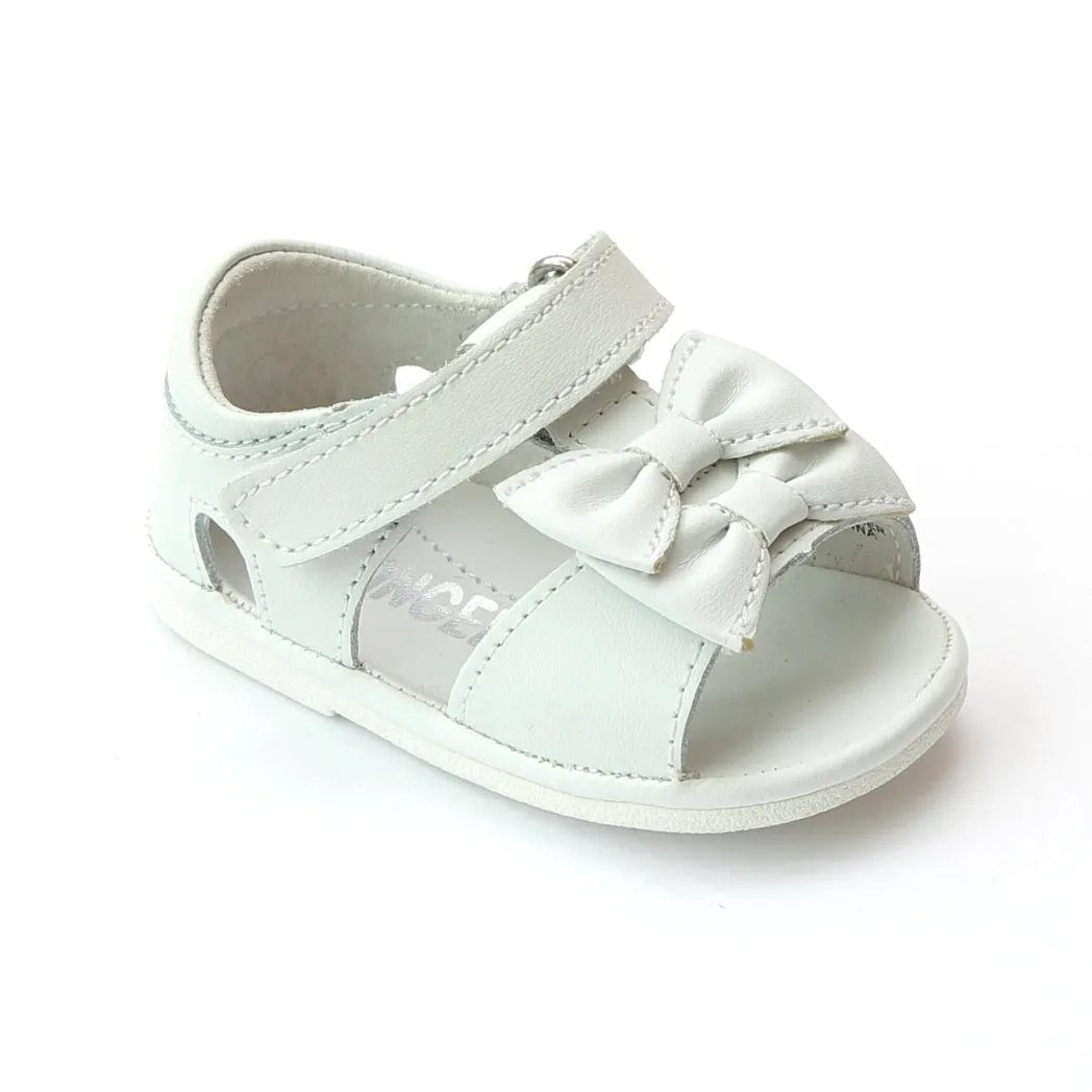 Angel Baby Girls Twin Bow T-Strap Sandal