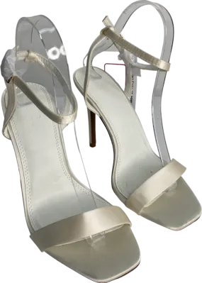 ASOS Cream Wide Fit Neva Barely There Heeled Sandals UK 6 EU 39 👠