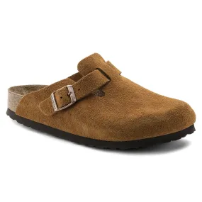 Birkenstock Boston, Regular Fit, Soft Footbed, Suede Leather, Mink