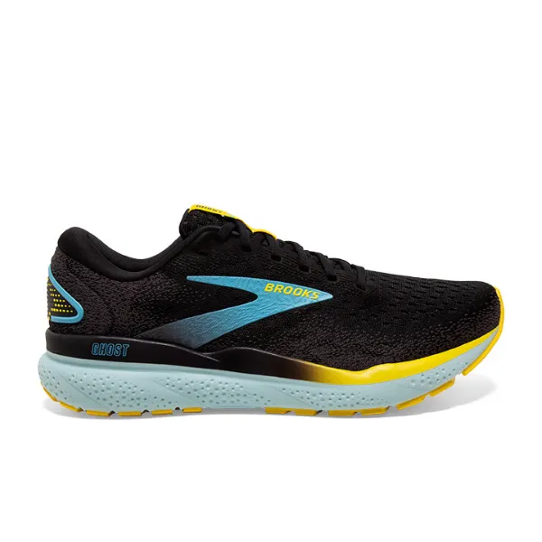 Brooks Men's Ghost 16 Black/Blue/Yellow