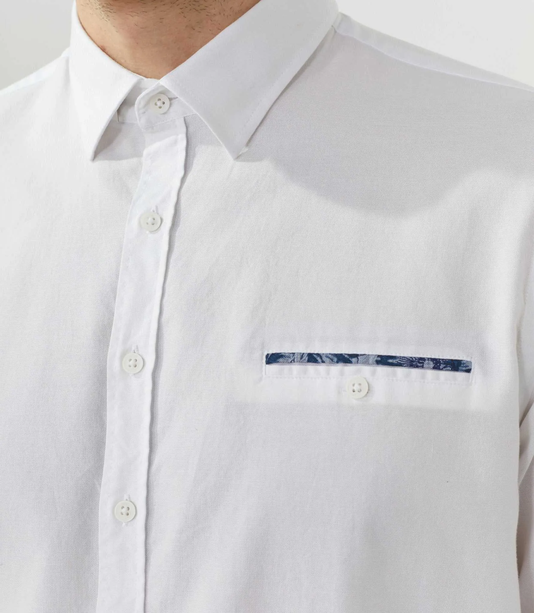 Chemise casual blanche "Tod"