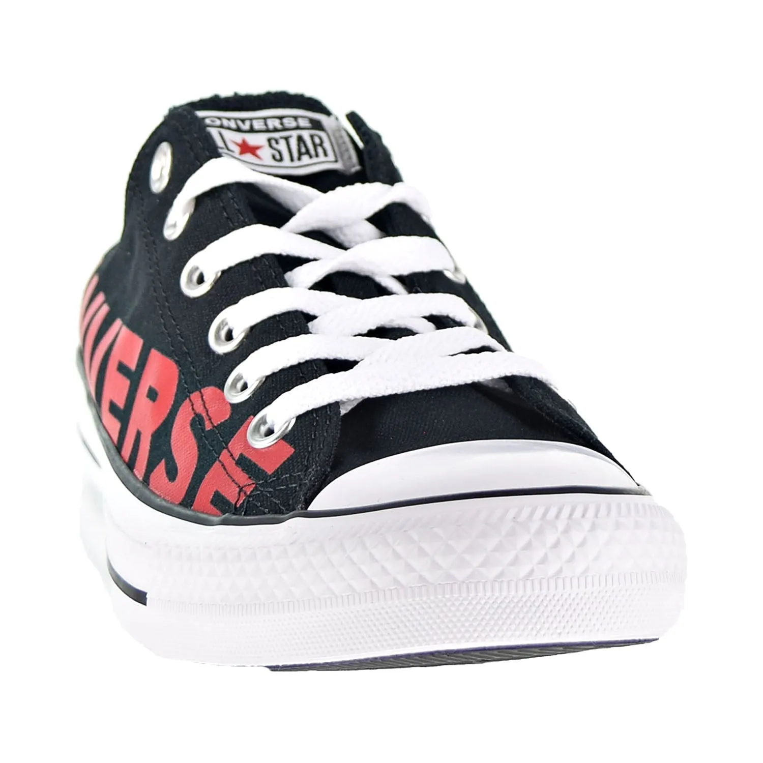 Converse Chuck Taylor All Star Ox Wordmark Men's Shoes Black-Enamel Red-White