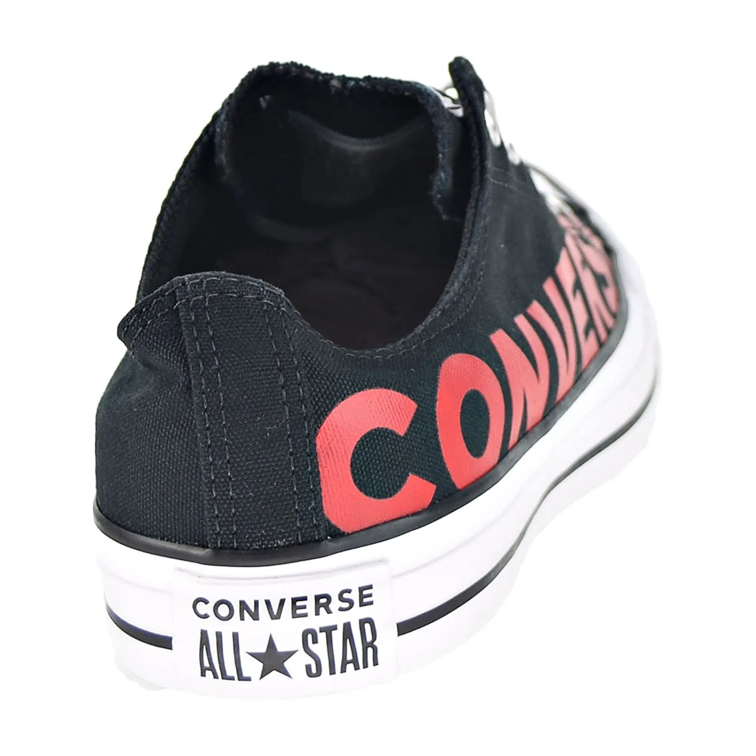 Converse Chuck Taylor All Star Ox Wordmark Men's Shoes Black-Enamel Red-White