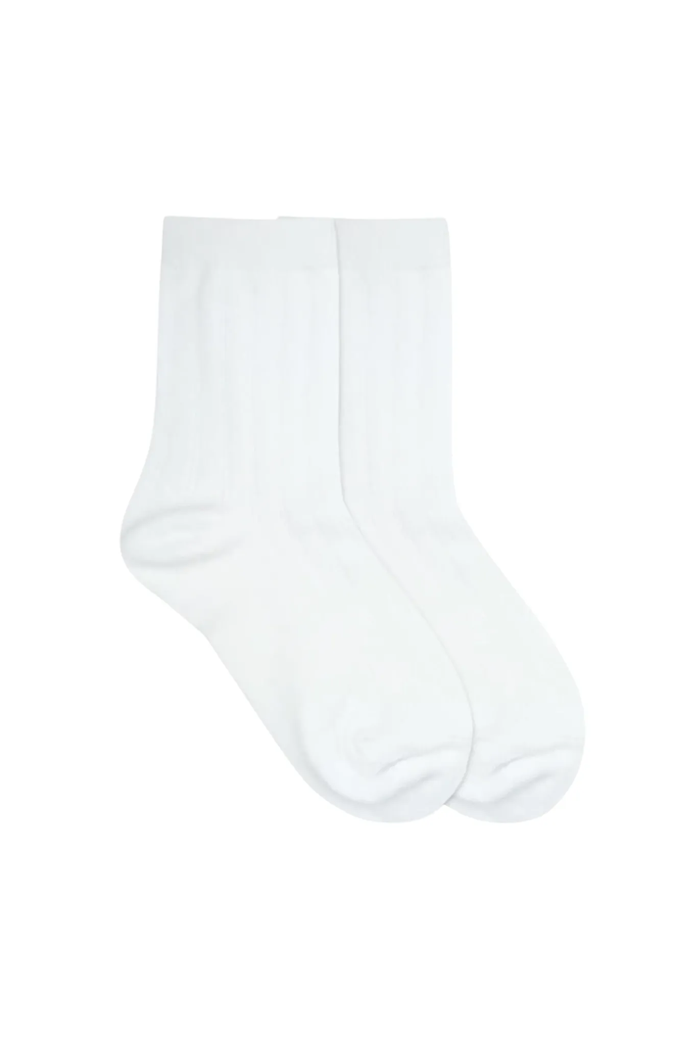 Cotton Rib Crew Socks