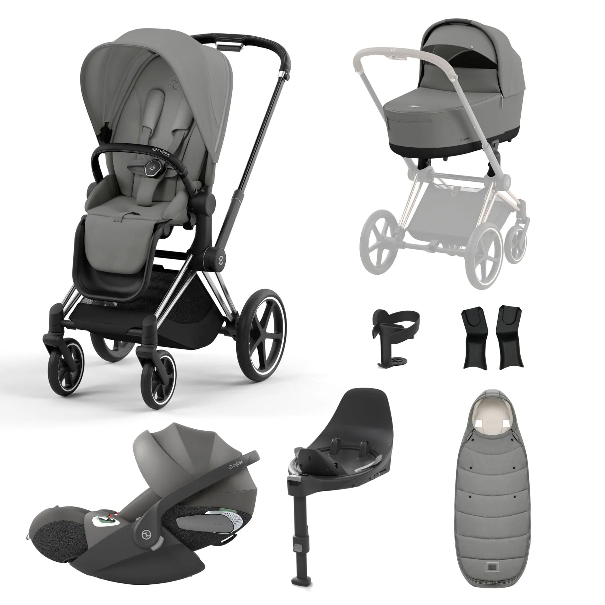 Cybex Priam Cloud T i-Size Bundles - Mirage Grey (2023)