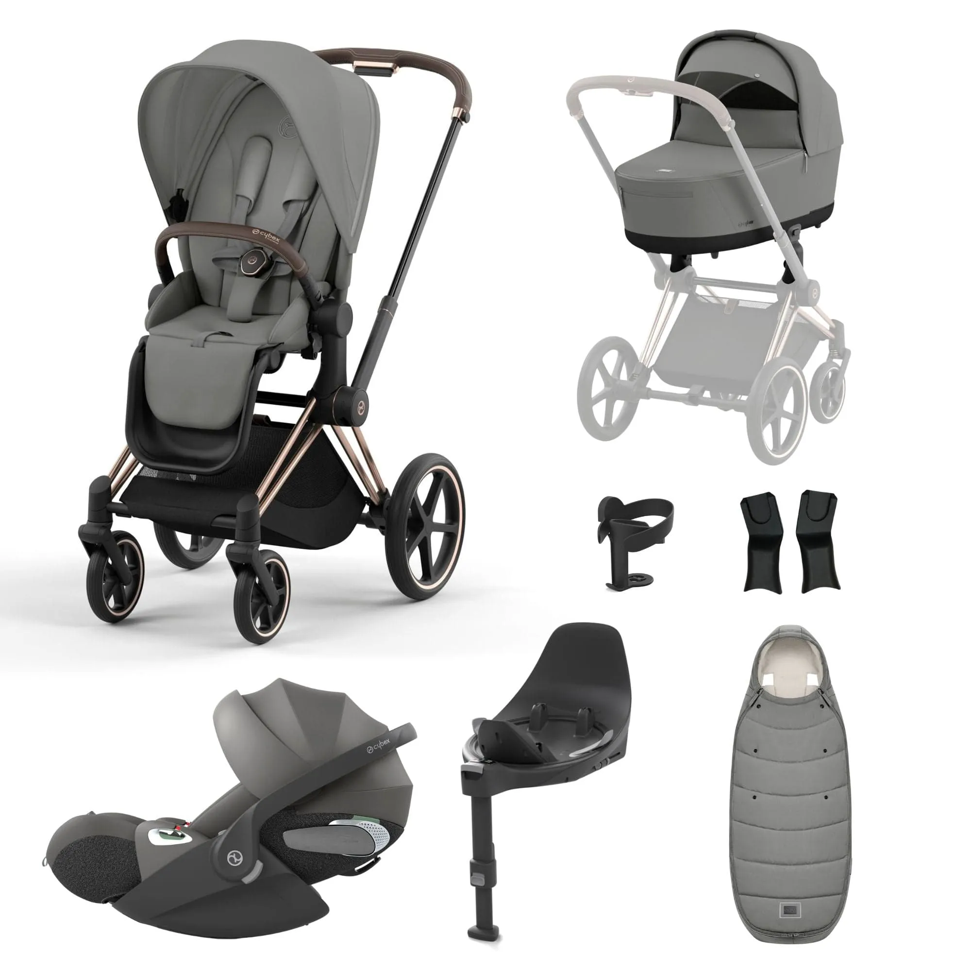 Cybex Priam Cloud T i-Size Bundles - Mirage Grey (2023)