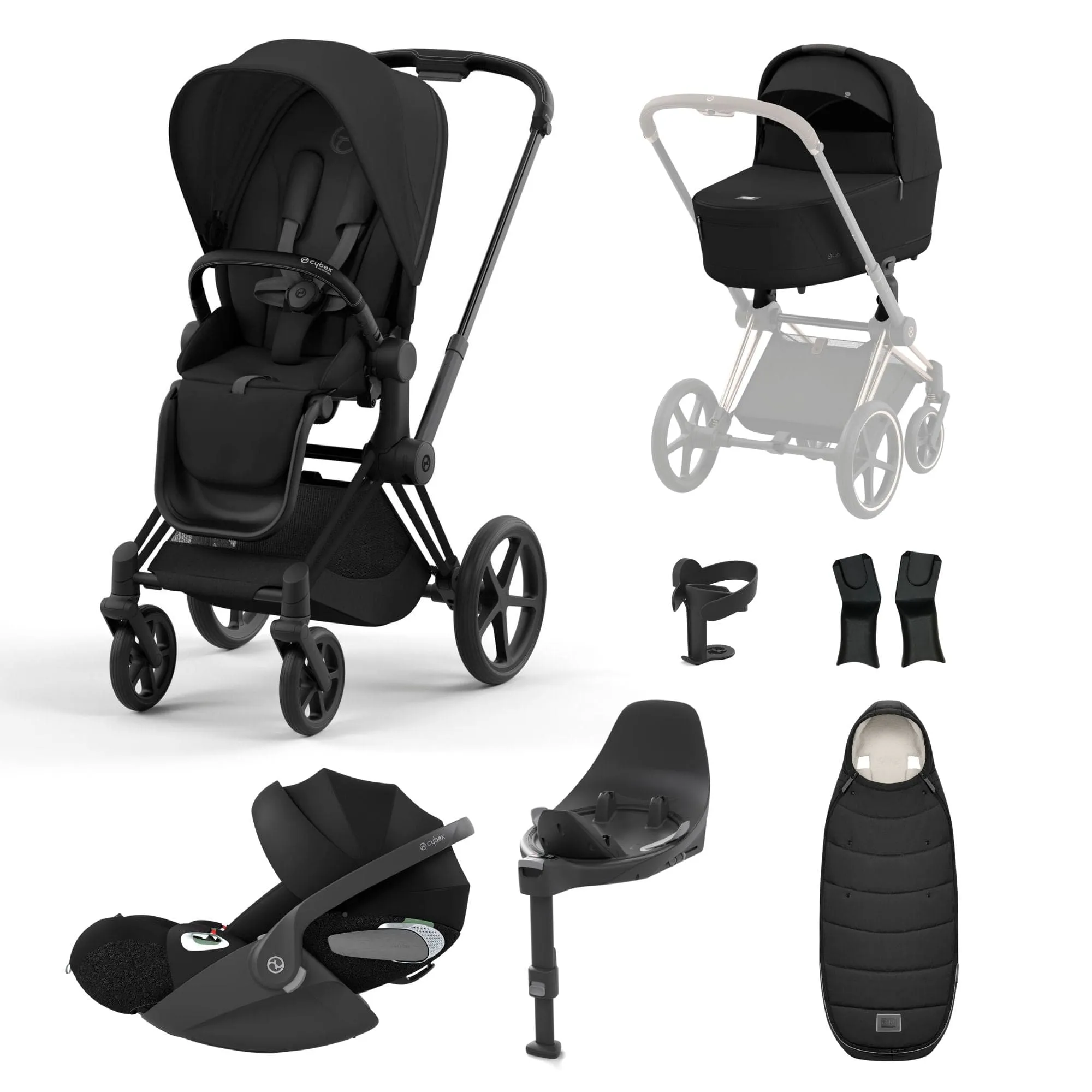 Cybex Priam Cloud T i-Size Bundles - Sepia Black (2023)