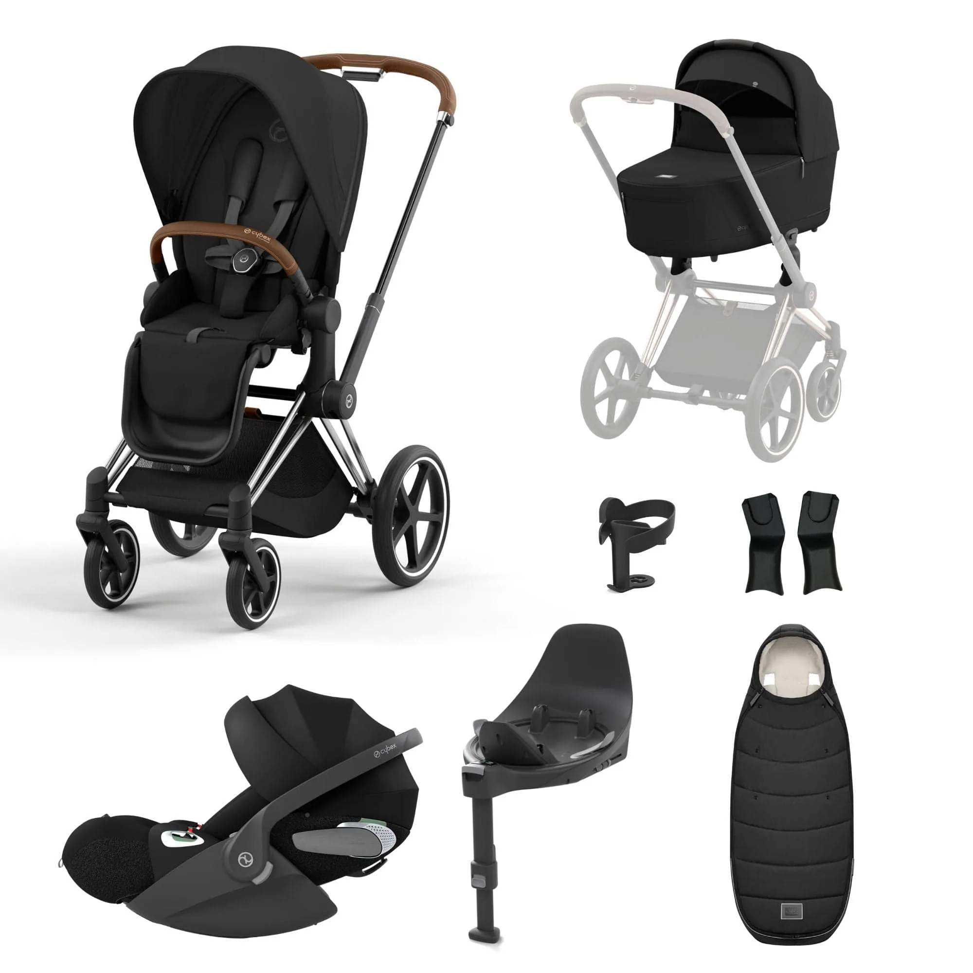 Cybex Priam Cloud T i-Size Bundles - Sepia Black (2023)