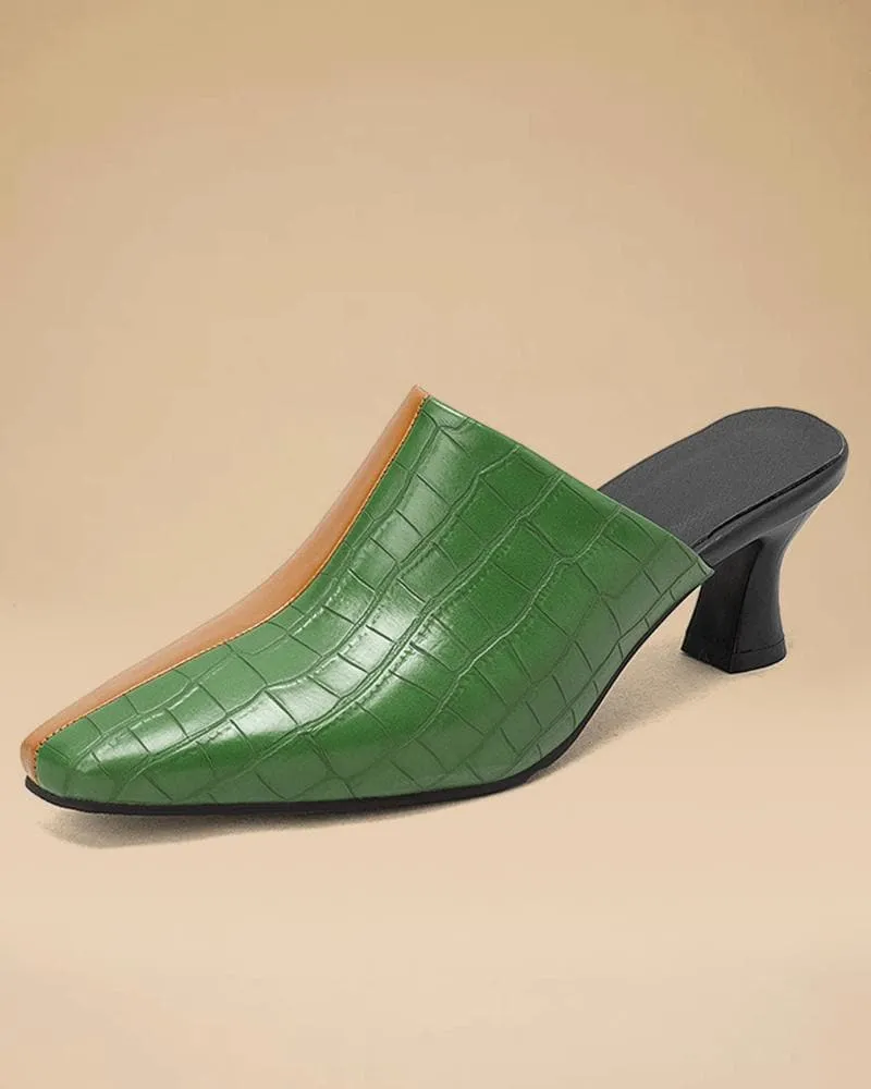 Fashion Color-Blocking Clogs