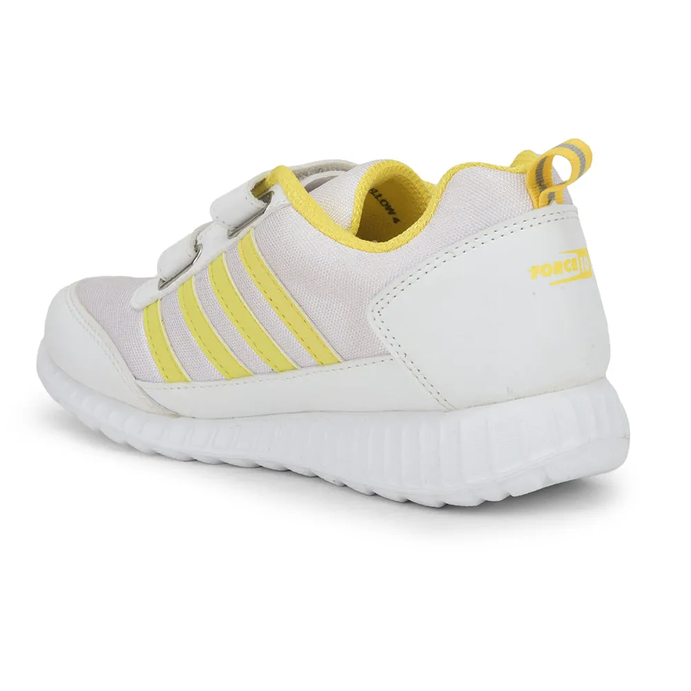 Force 10 Casual Yellow Non Lacing Shoes For Kids 9906-90SV By Liberty