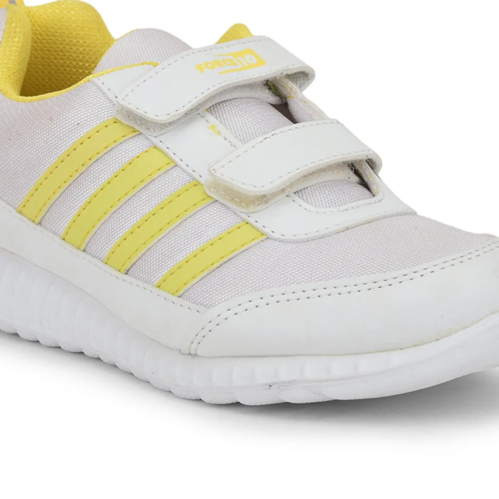 Force 10 Casual Yellow Non Lacing Shoes For Kids 9906-90SV By Liberty