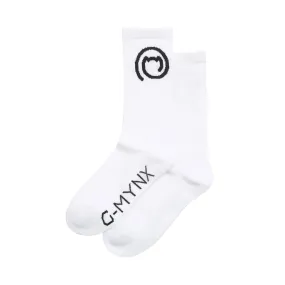 G-Mynx Ribbed Crew Sports Socks (White)