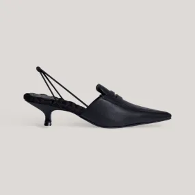 GRACE | Black - Slingback Penny Loafer