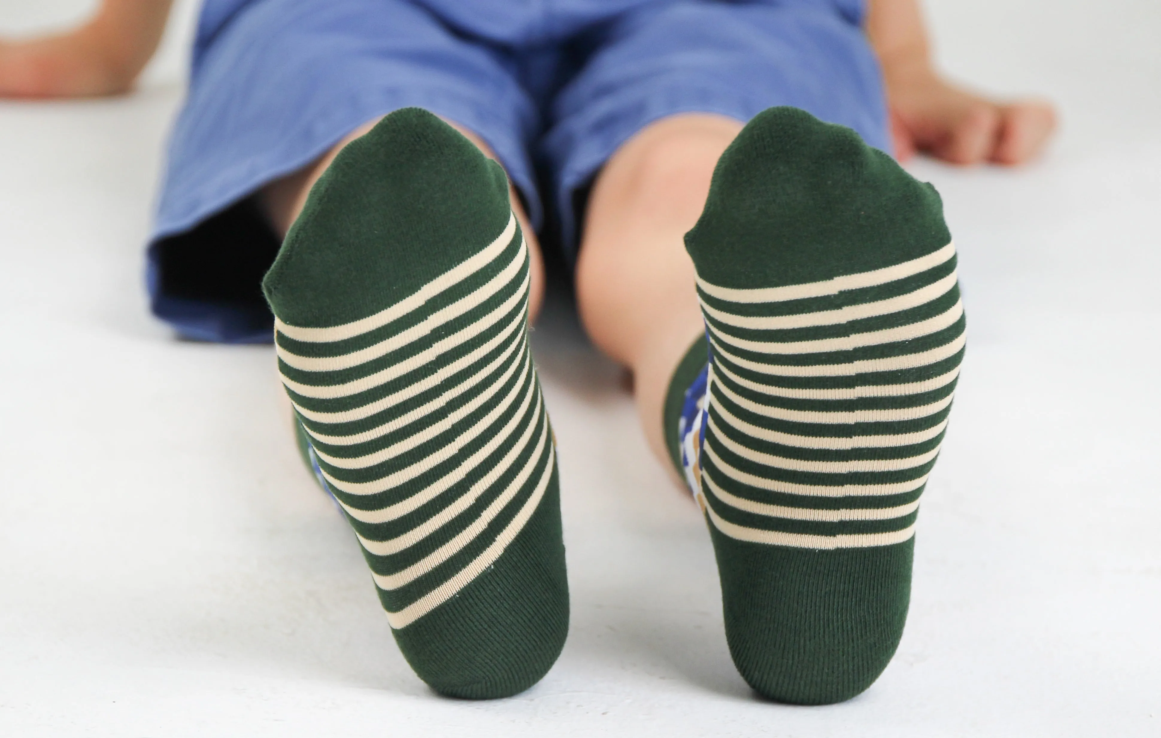 Kids' Cotton Crew Socks, Tribal Toes