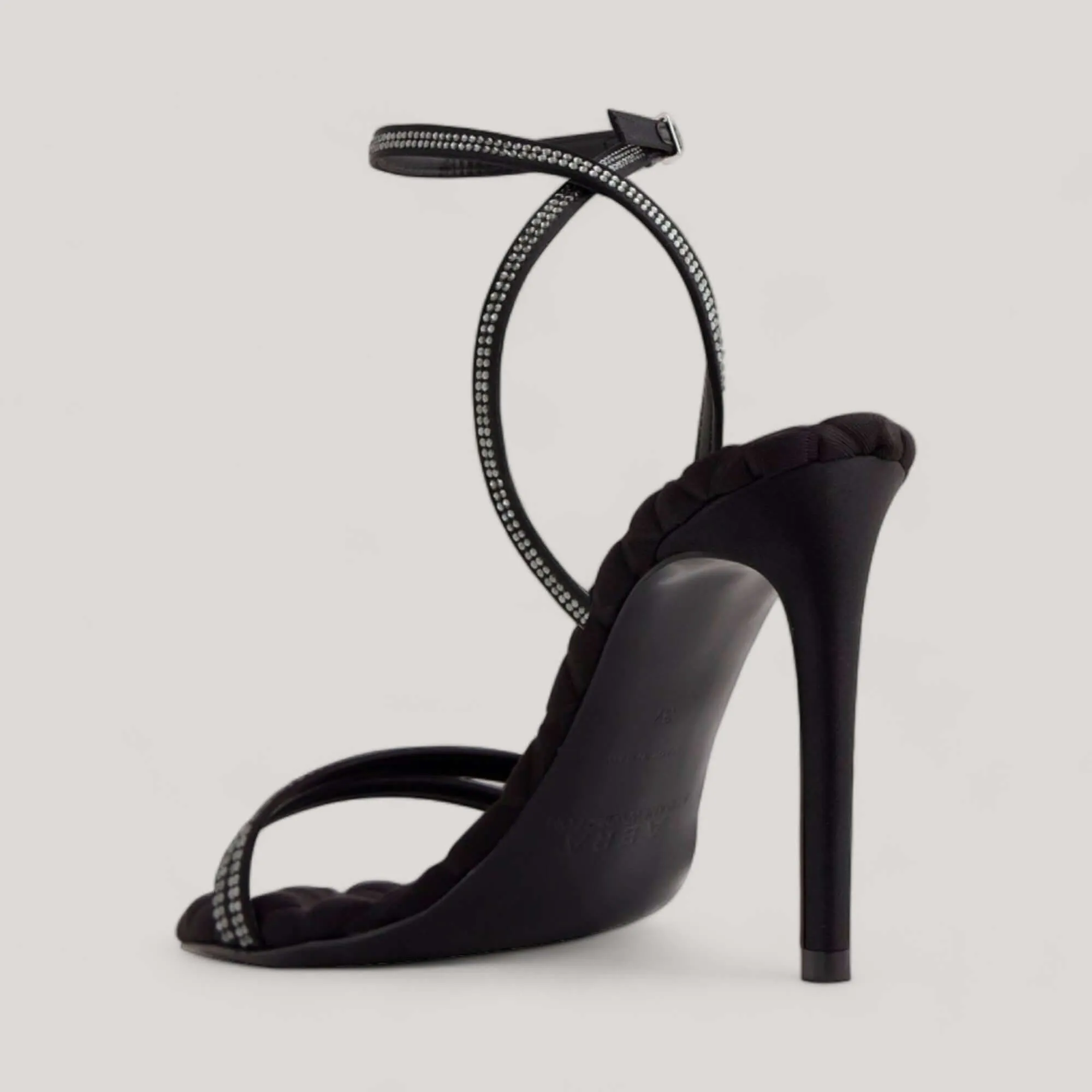 LUCIA | Black Crystal - Ankle Strap Sandals