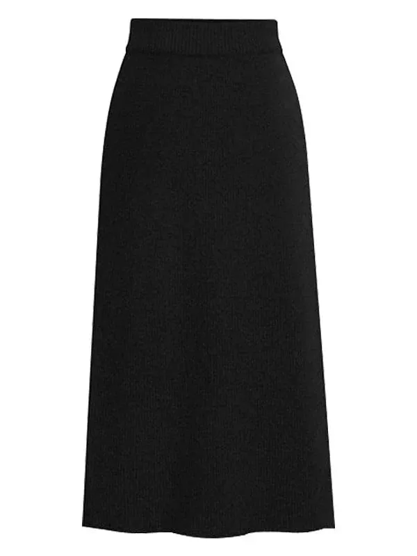 Midi Split Design Knitting Woolen Pencil Skirt