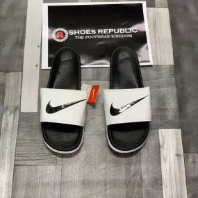 Nike Turboo Slide (White Black) - Panda Pool Slides