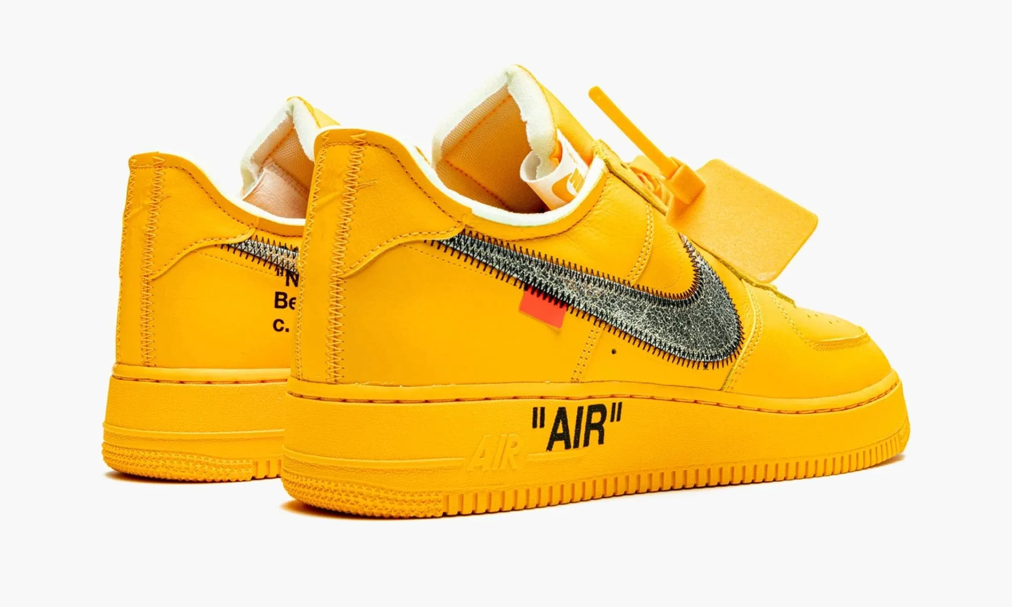 NIKE X OFF WHITE AIR FORCE 1 UNIVERSITY GOLD