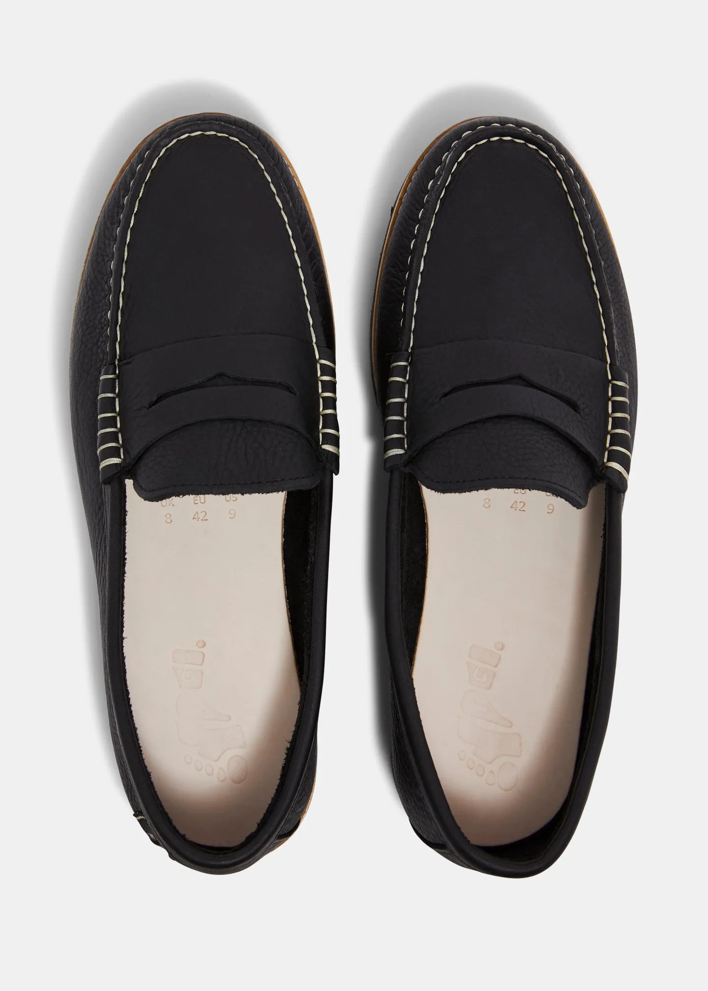 Rudy II Tumbled Leather Loafer - Black Mono