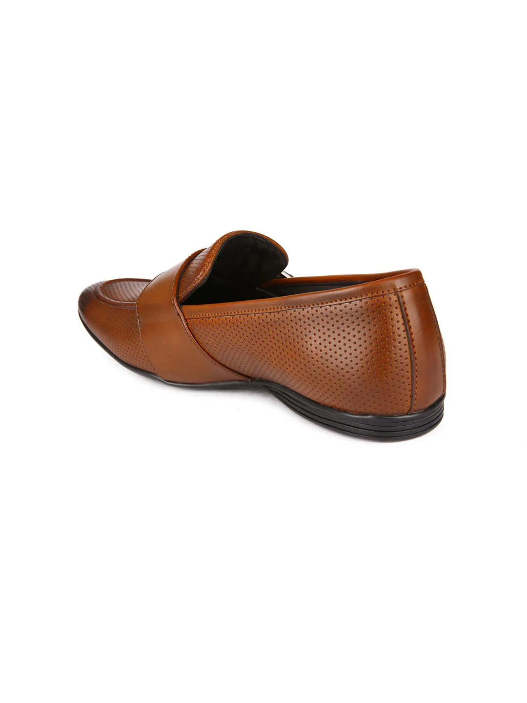 Tan Perforated Monk-Straps