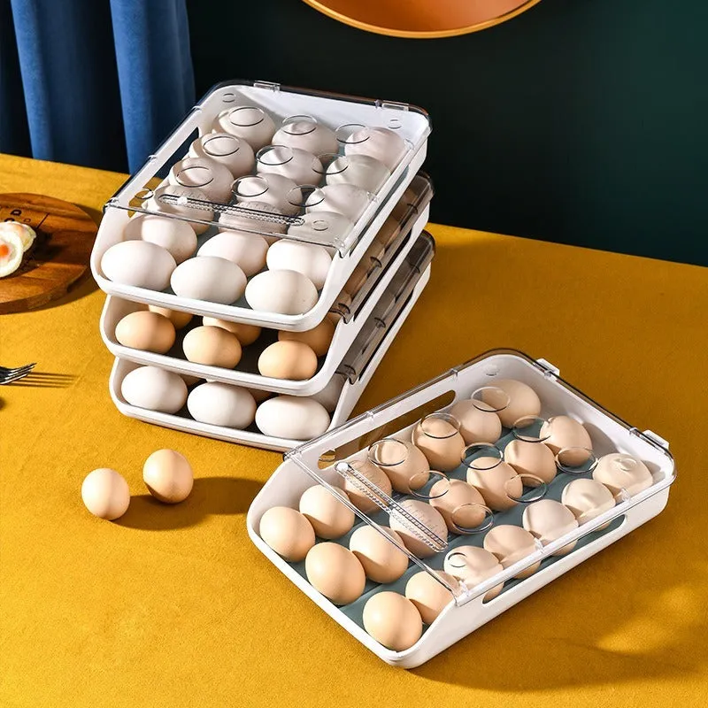 Transparent Rolling Style Egg Storage Tray