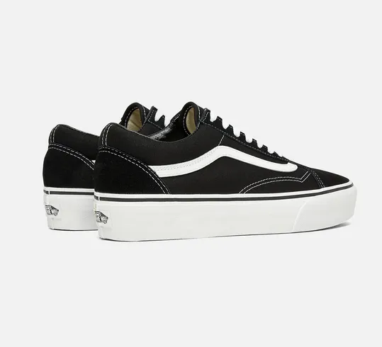 Vans women's wedge sneakers shoe Old Skool Platform VN0A3B3UY281 black-white 