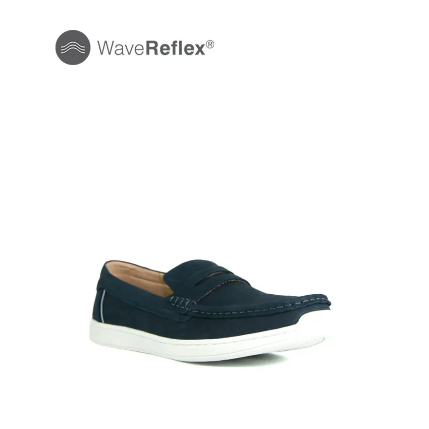 Yves Penny Men's Shoes - Navy Nubuck